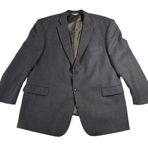 Joseph & Feiss Herringbone Blazer Lambswool Sport Coat Business Career 50R‎